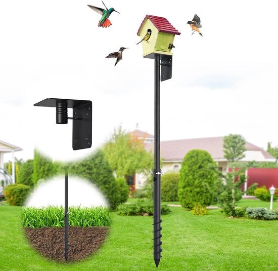Polo per uccelli standard, 225 cm polo per uccelli standard per esterno, polo per alimentazione degli uccelli regolabile, insieme di montaggio universale per polo per uccelli, insieme di montaggio per polo per uccelli standard per stazione meteorologica