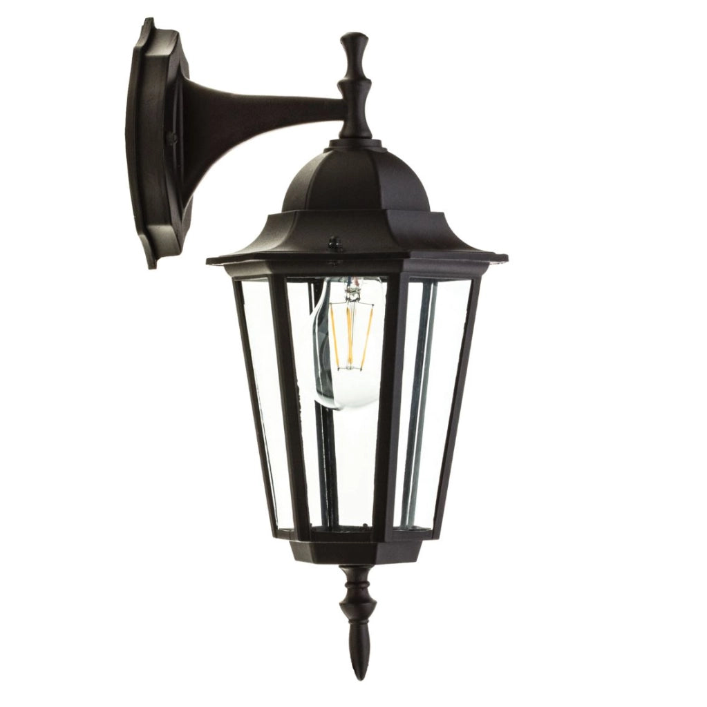 Applique esterno retrò nero E27 50W IP54 Kobi LO4102