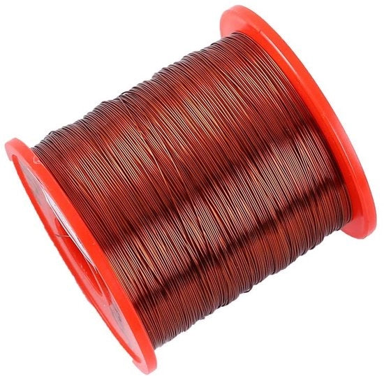 Cavo elettromagnetico in rame 0,33 mm - Geëmailleerde - Alta qualità - 500 g - Per trasformatori e motori - Adatto per applicazioni industriali