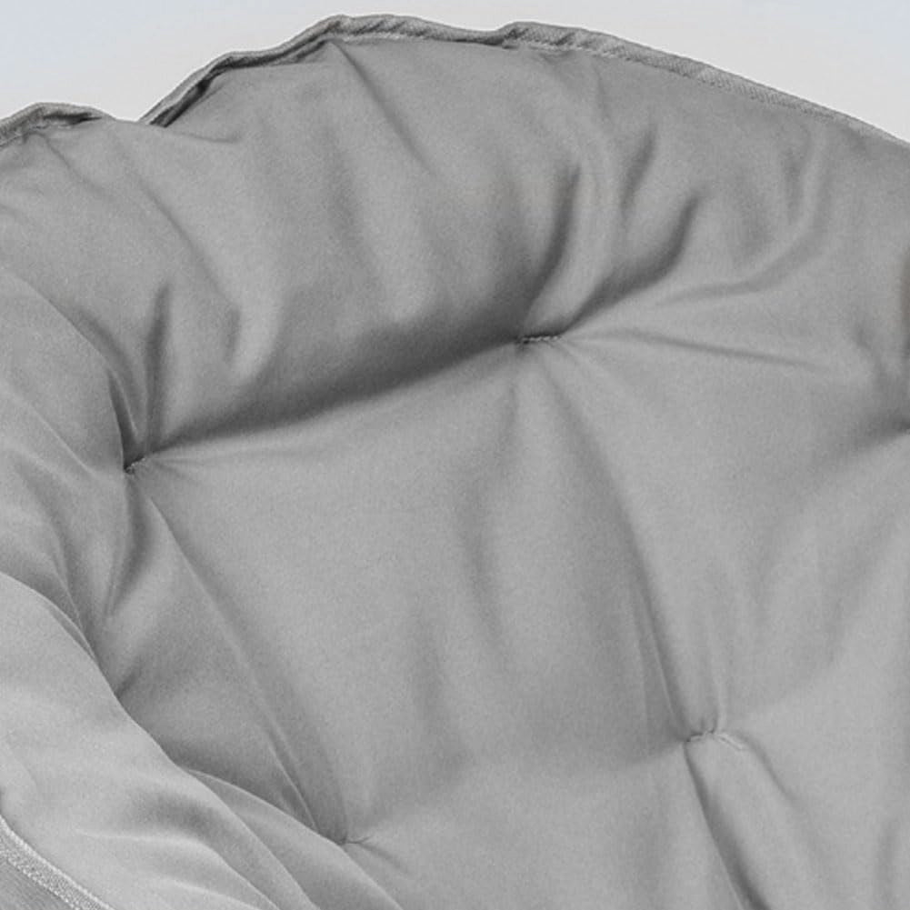 Poltrona Moon Con Schienale Imbottito Pieghevole In Acciaio 80x80x70 cm Grigio