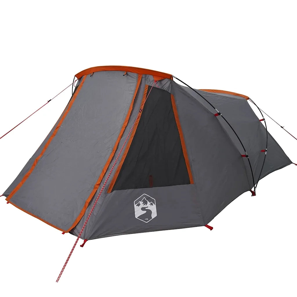 Tenda Tunnel per 3 Persone 3 persona Grigio e arancione 42004052