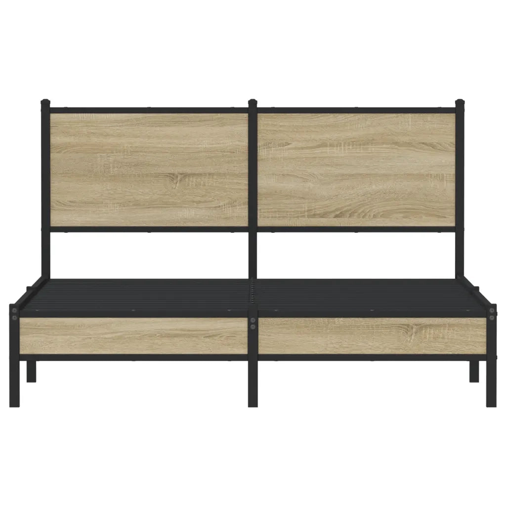 Giroletto senza Materaso in Metallo Rovere Sonoma 140x190 cm 4007868