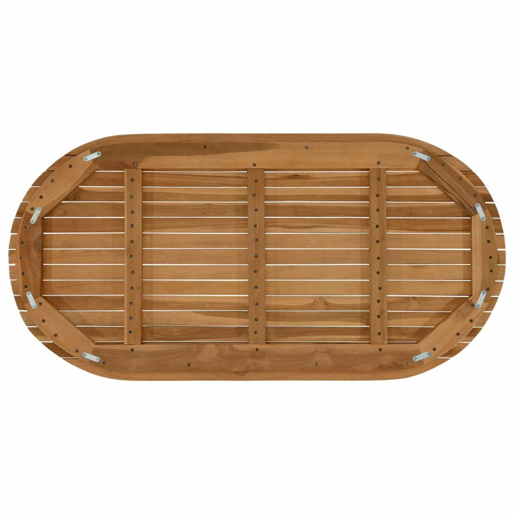 Piano del tavolo 110 x 55 x 3,5 cm Ovale Legno di teak solido 42033163