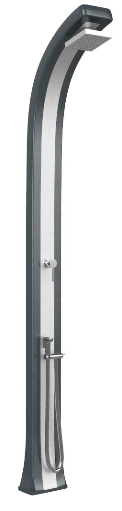 Doccia da Giardino Miscelatore e Doccetta Arkema Spring Plus Fascia Inox Antracite