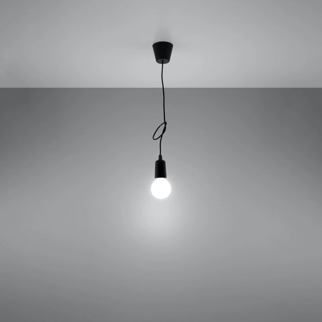 Lampada a sospensione Matero 1 nera E27 Pure Lume PU.0572