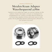 Adattatore per rubinetto in rame - Adattatore per tubi - Adatto per bagno e cucina - 22Mm guaina esterna 16Mm guaina esterna - Connessione per rubinetto in rame - Realizzato in ottone - Adatto per ridurre il consumo idrico
