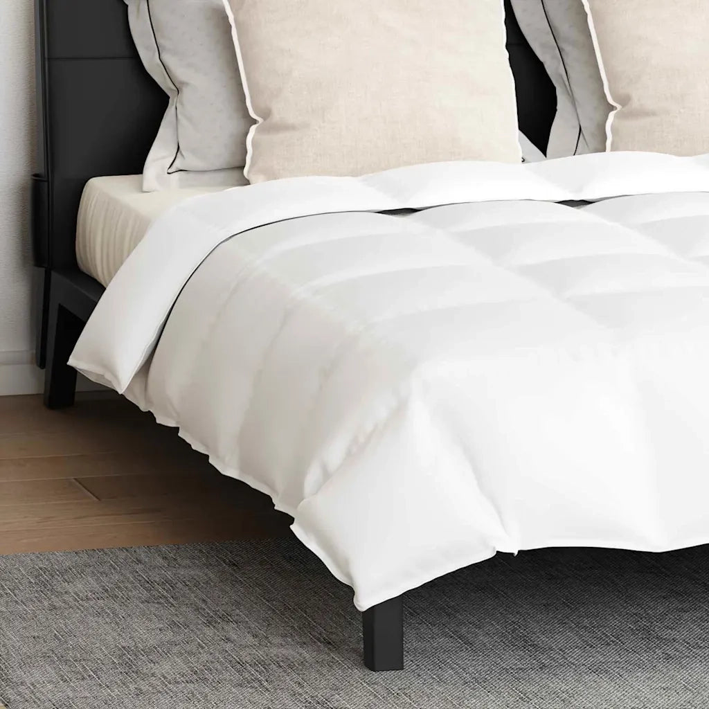 vidaXL Piumone con cuscino 3 pcs Bianco Piume