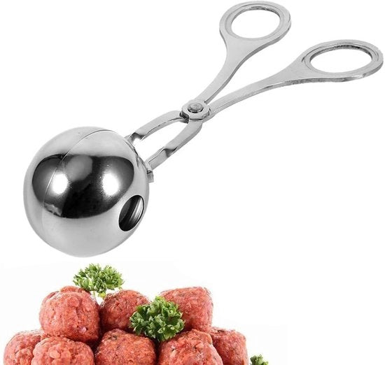 Manicotto per carne manuale - Faccia in acciaio inossidabile - Manico antiscivolo per carne - Ideale per cake e ghiacciaio - Diametro 4,5 cm - Peso 78g