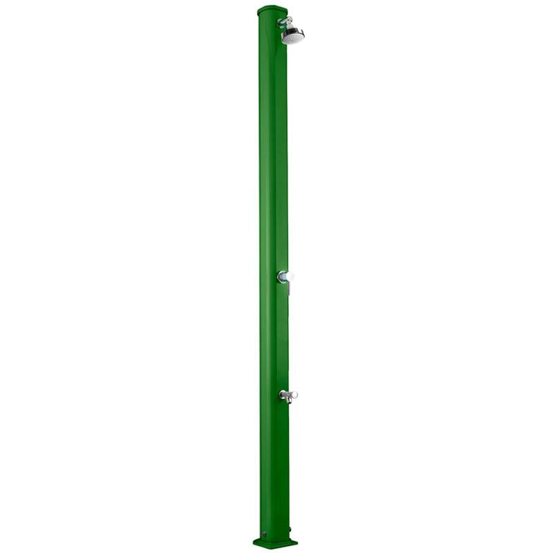 Doccia solare da giardino JOLLY S 25 LITRI in alluminio, con lavapiedi - Doccia Solare Da Giardino Jolly S 25 Litri In Alluminio, Con Lavapiedi Colore Verde