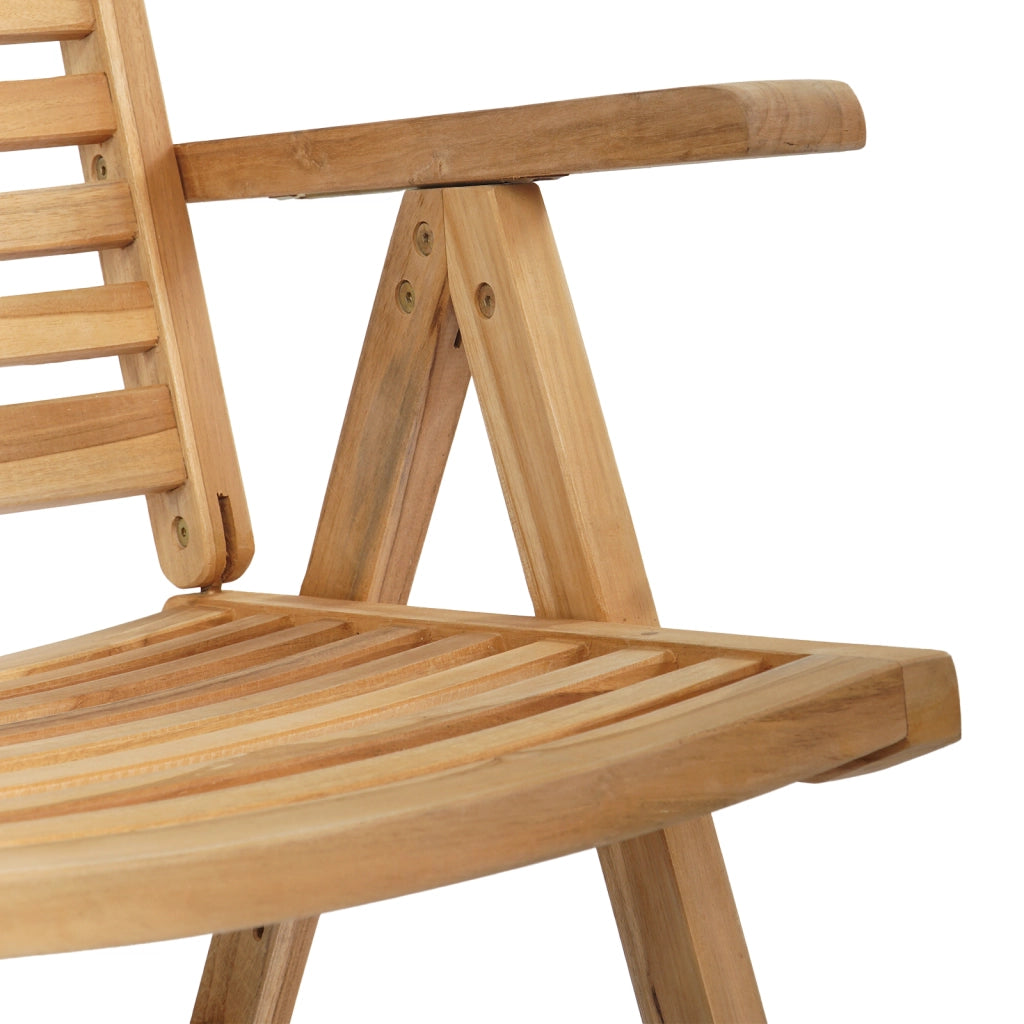 Sedie da Giardino  Pieghevoli 4 pcs in Legno Massello di Teak