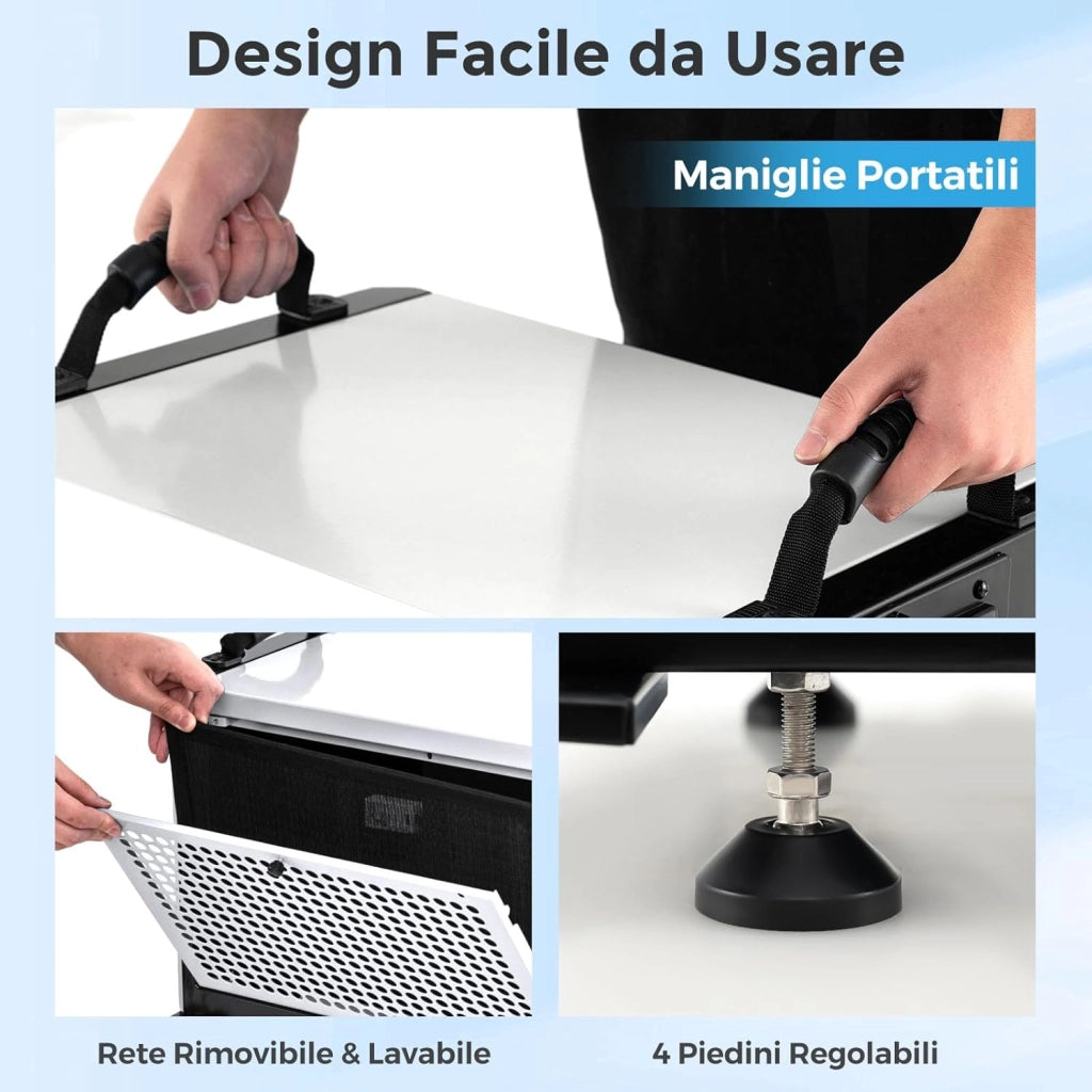 58,5/73,5 L Deumidificatore Commerciale, Deumidificatore Industriale con 3 Modalità e Timer 24H, Sbrinamento Automatico per Cantina Magazzino (58,5 L/giorno Nero)