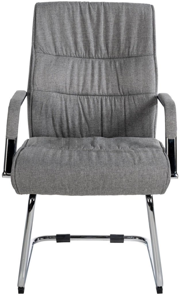 Sedia visitatore Sievert in tessuto grigio chiaro