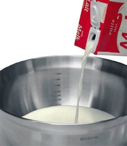 Brabantia 363863 Profile Ciotola da Cucina 3 l con Base Antiscivolo in Silicone Scala di Misurazione Interna Acciaio Inox Satinato colore Nero