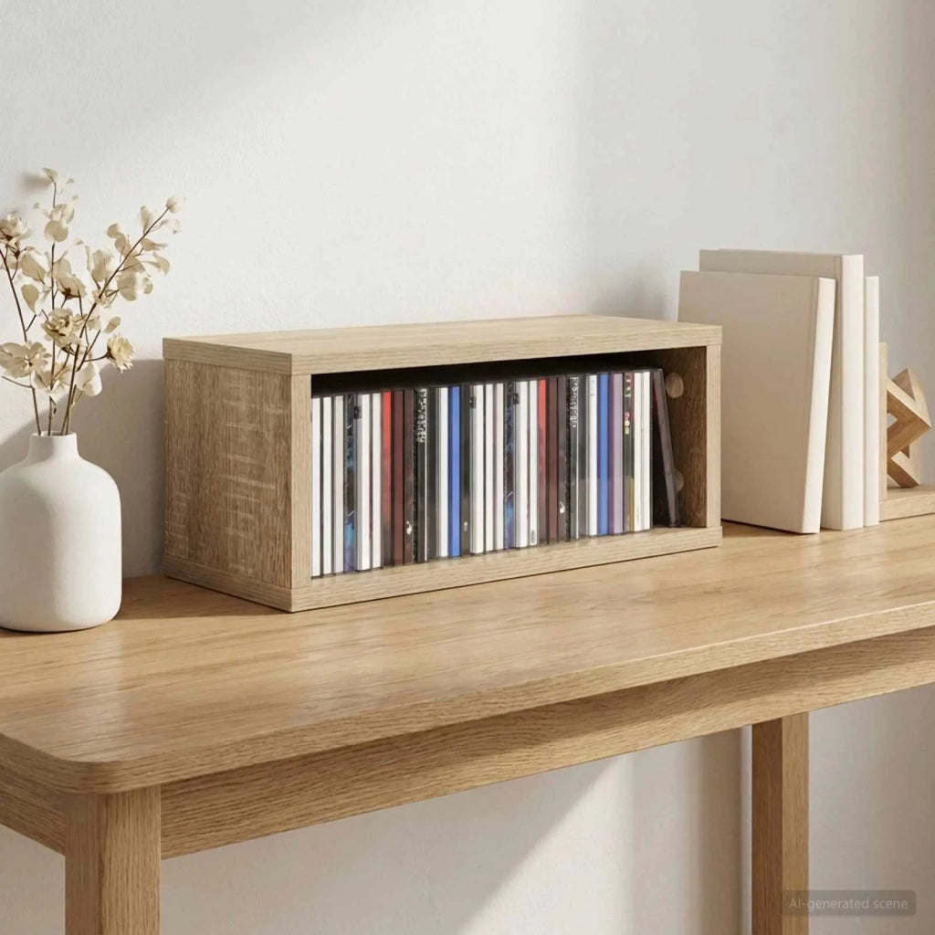 Rack per Stoccaggio CD Rovere Sonoma 40 x 17 x 17 cm 8012712