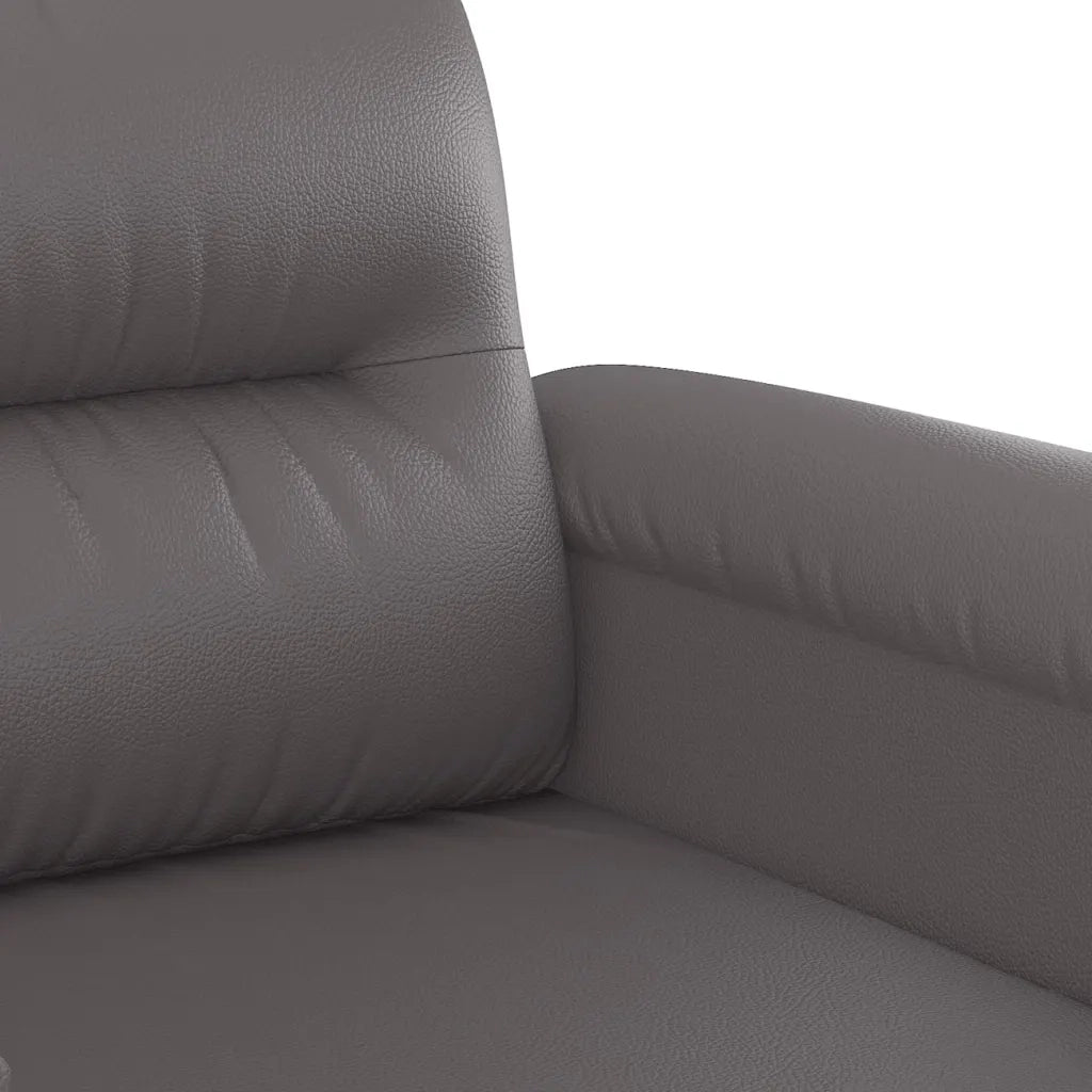 Divano a 2 Posti Grigio 140 cm in Similpelle 359585