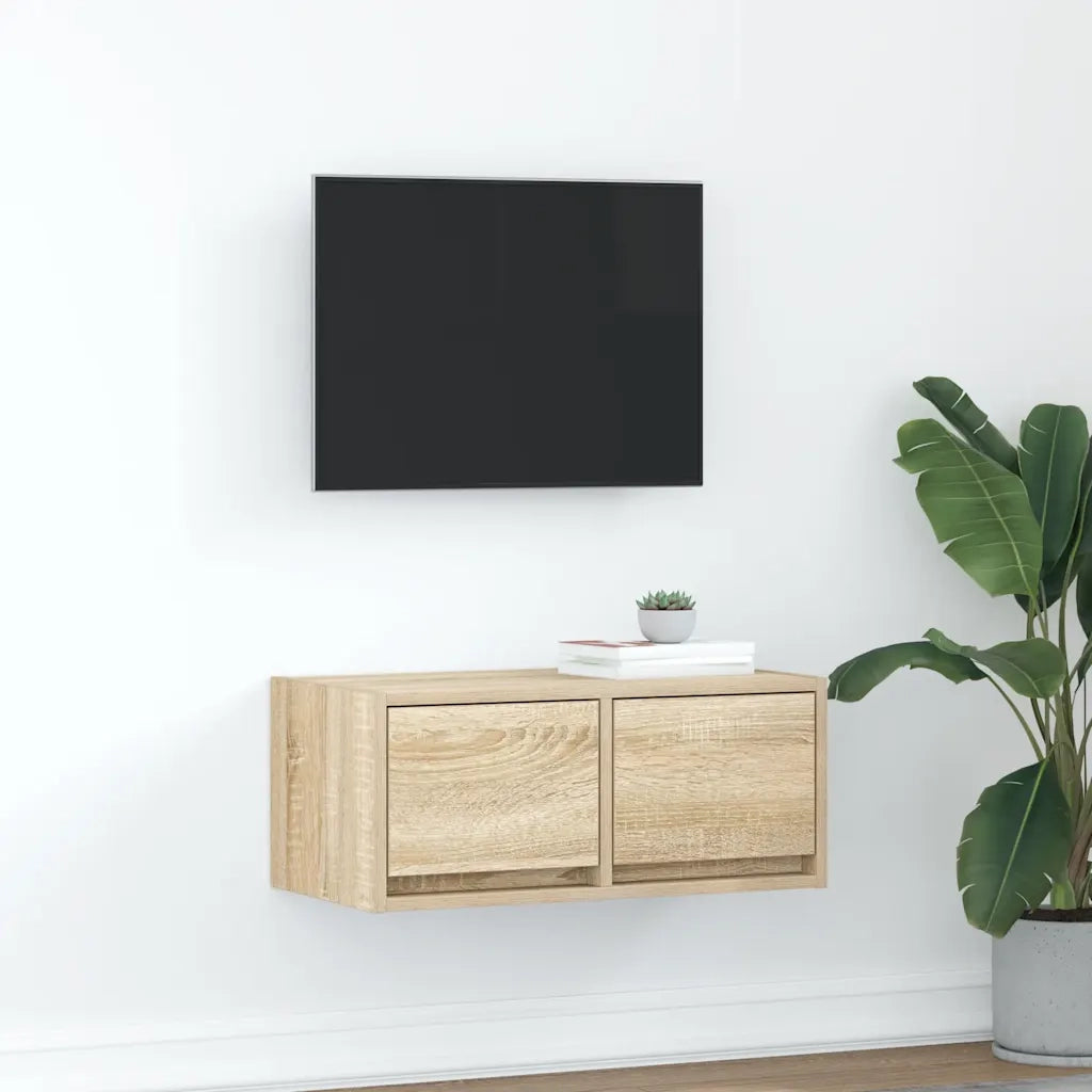 Mobile Porta TV Rovere Sonoma 60x31x25,5 cm Legno Multistrato