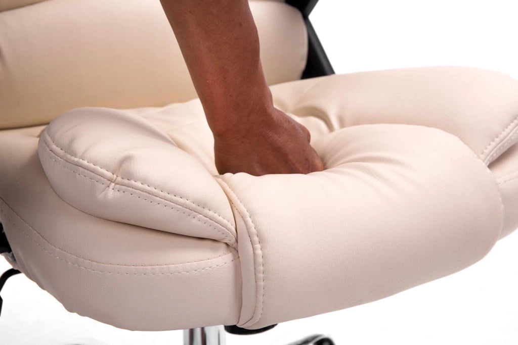 Sedia da ufficio Thor in similpelle crema