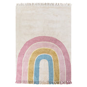 Tappeto per la cameretta con motivo arcobaleno multicolore e beige 140 x 200 cm cameretta dei bambini