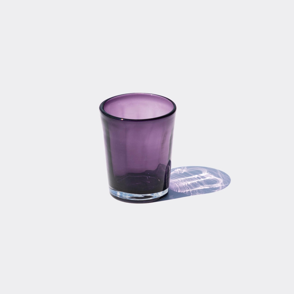 Zafferano Set 6 Bicchieri Tumbler Serie Bei Colore Ametista in Vetro Soffiato a Bocca Lavorazione Artigianale a Mano Volante Raffinatezza Tavola