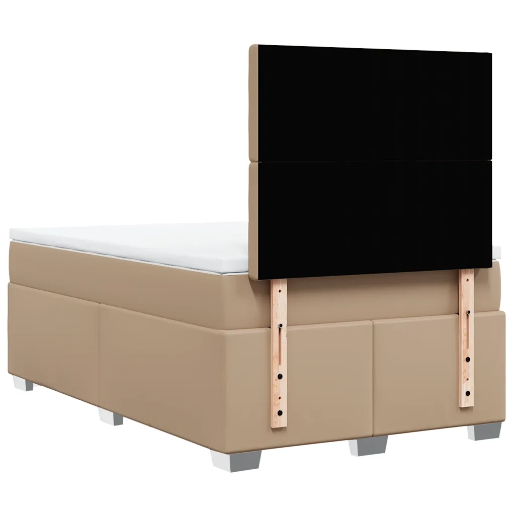 Giroletto a Molle con Materasso Cappuccino 120x200cm Similpelle