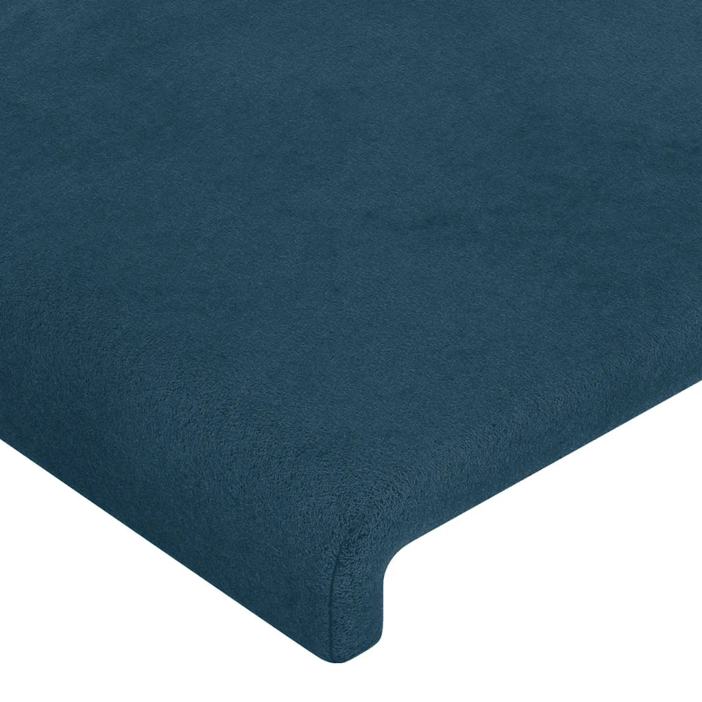 Testiera | Testata ad Orecchio Blu Scuro 147x23x78/88 cm in Velluto