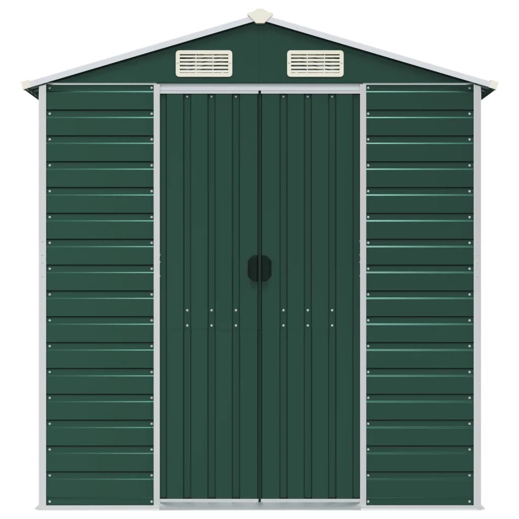 Capanno da Giardino Verde 191x130x198 cm in Acciaio Zincato 3188231