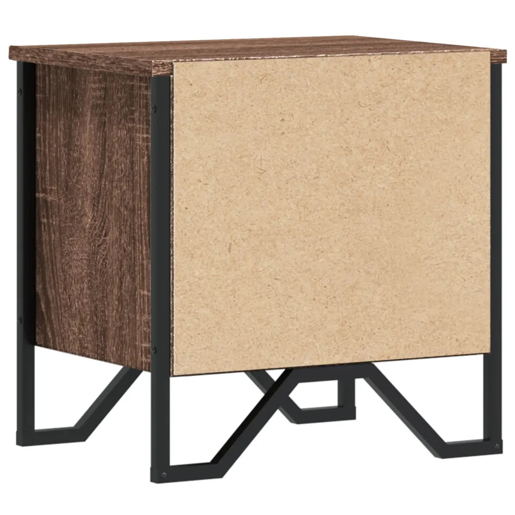 Comodino-Tavolino da notte Rovere Marrone 40x30x40 cm in Truciolato