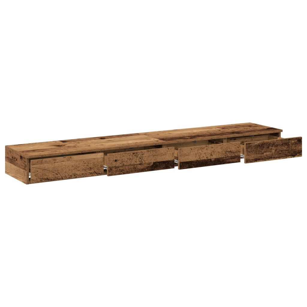 Cassetti per letti  in legno vecchio 180x36,5x16,5 cm in legno ingegnerizzato