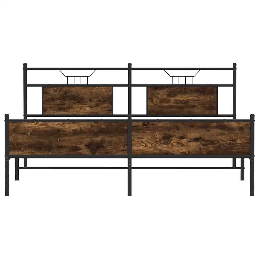 Giroletto senza Materaso in Metallo Rovere Fumo 160x200 cm 3325113