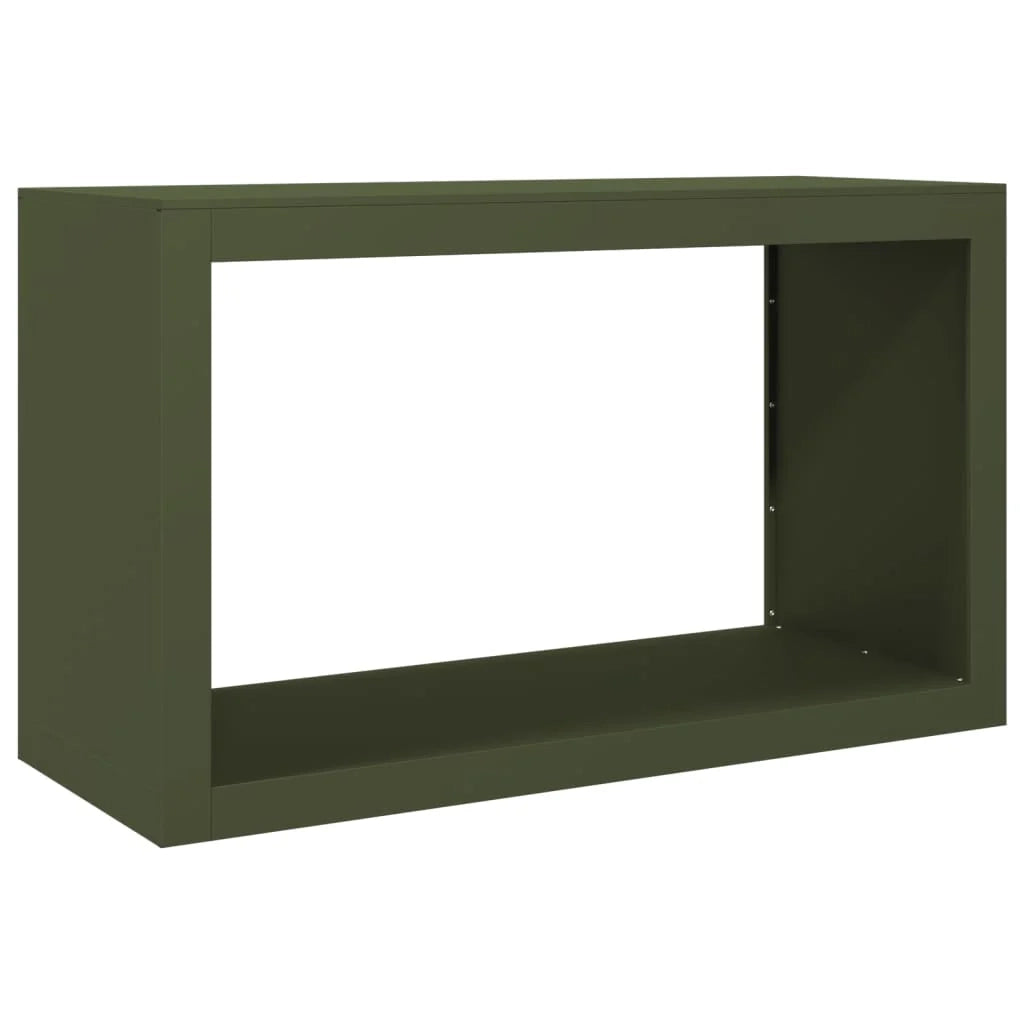 Portalegna 100 x 40 x 60 cm acciaio verde 02_0043694