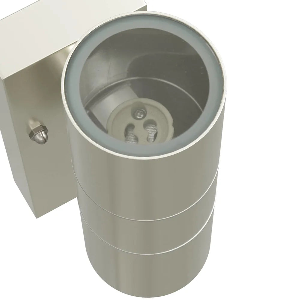 Lampada da Parete Esterna 2 pz Argento 7 x 10 x 22 cm CFW6514439