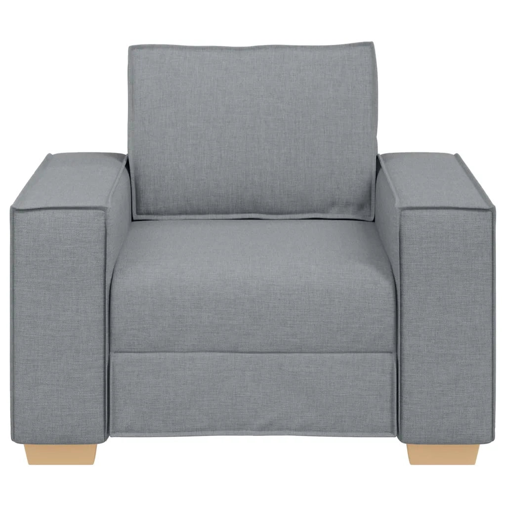 Poltrona | Sedia Relax Divano Grigio Chiaro 100x78x84 cm Tessuto