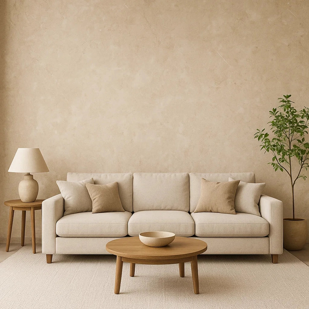 Set Bladel di 4 Pannelli Decorativi in PVC per Parete - Effetto Pietra Beige Stone [neu.haus]