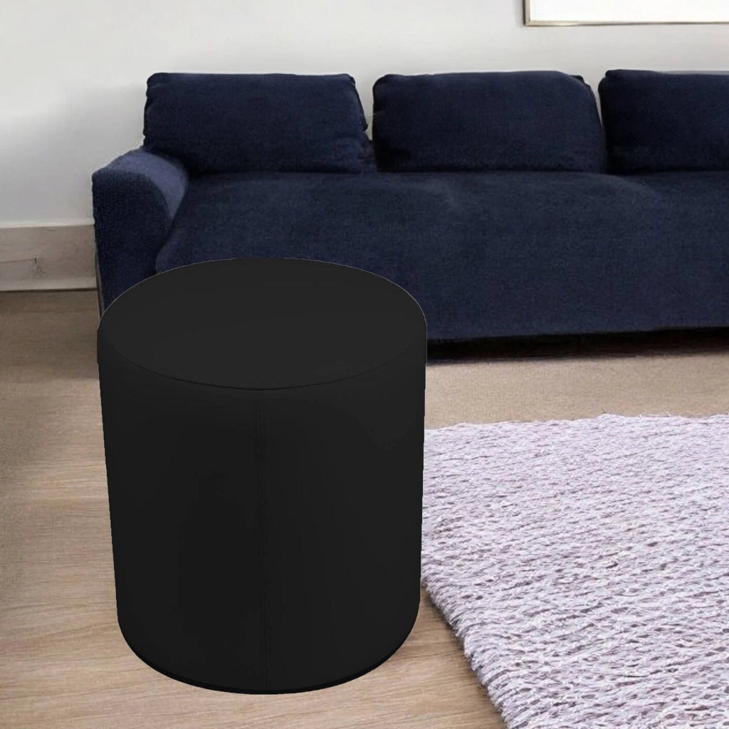 Pouf Lisboa, Poltrona multiuso, Poltroncina sacco, Pouf poggiapiedi, Made in Italy, 40x40 h42 cm, Nero