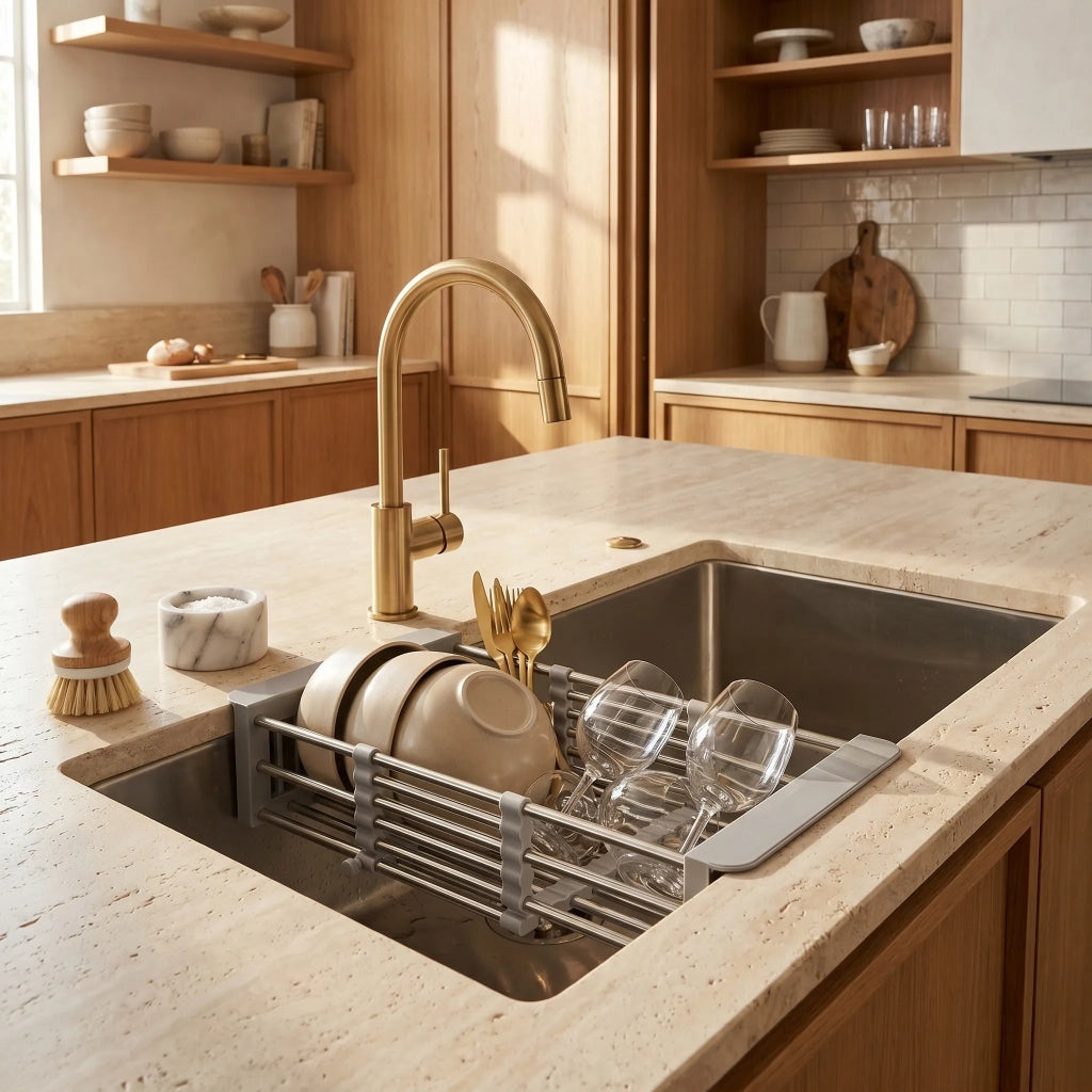 Scolapiatti Telescopico Per Lavello Rea P14487a Grey