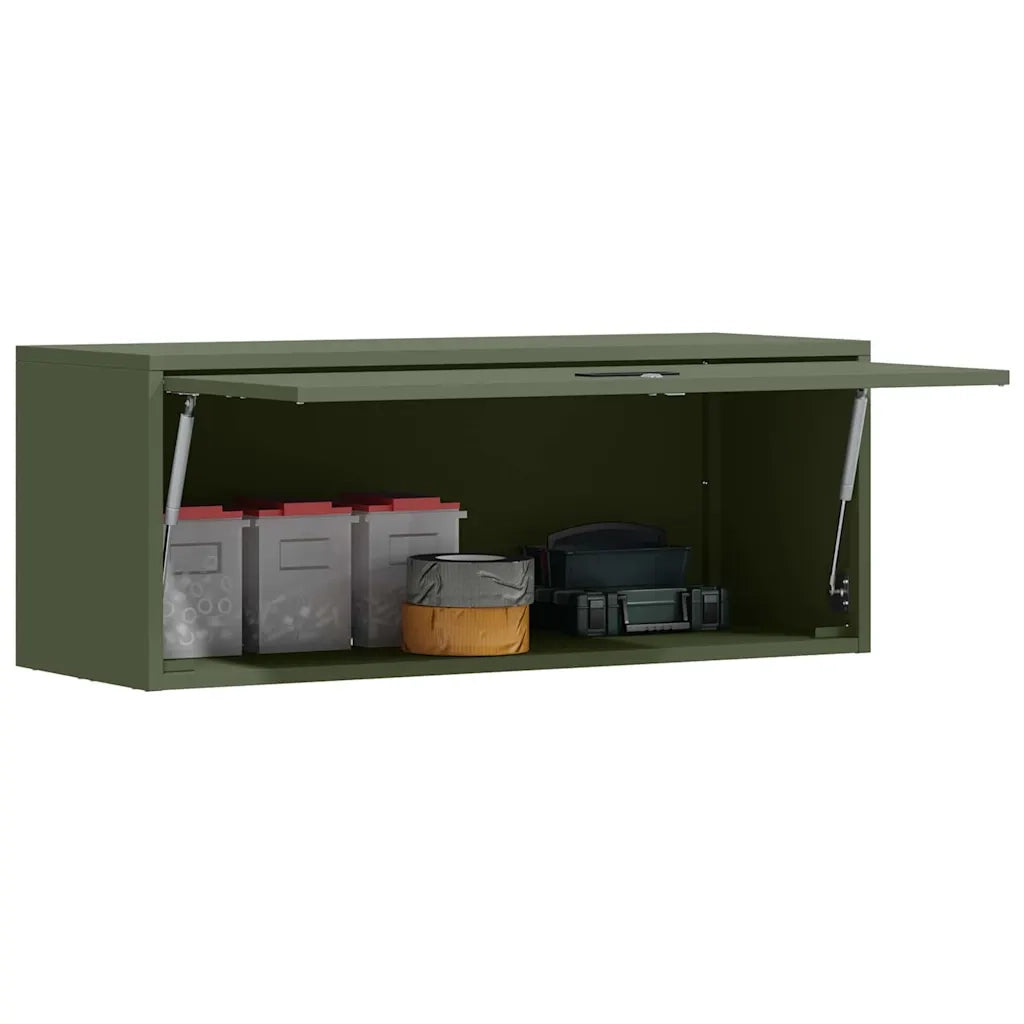 Armadio a muro per garage Oliver verde 90 x 33 x 35 cm