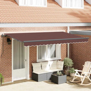 Tenda Retrattile Marrone 400 x 200 cm Tessuto 3329822