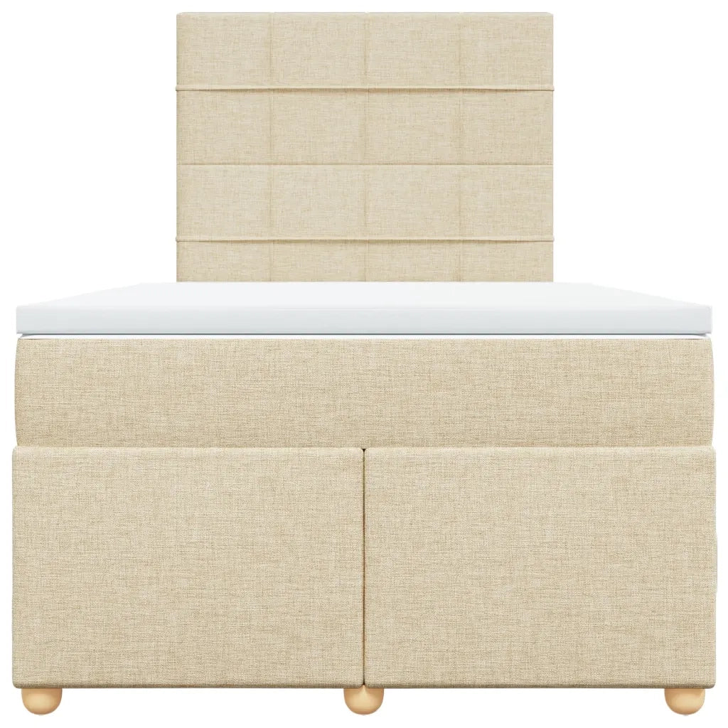 Giroletto a Molle con Materasso Crema 120x190 cm in Tessuto 3291224