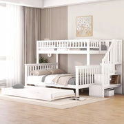 Letto a castello in pino - Xylo - 90x200 e 140x200 - Bianco