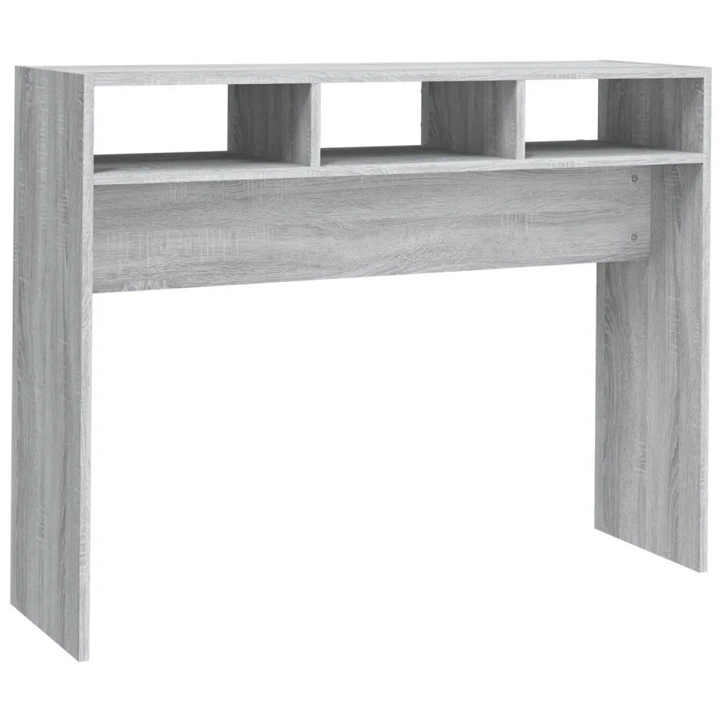 Tavolino Consolle Grigio Sonoma 105x30x80 cm Legno Multistrato 815940