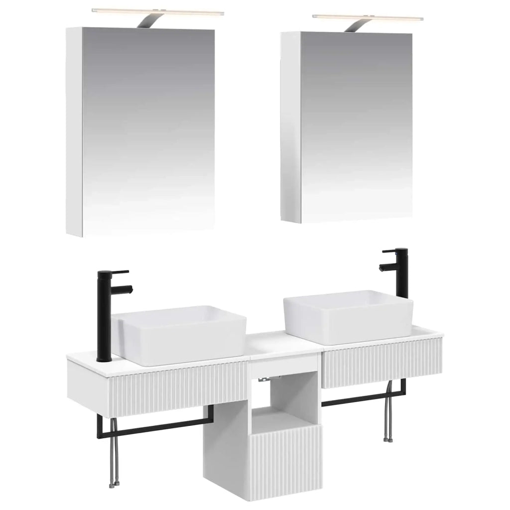 Set di Armadi da Bagno 5 pcs Bianco 50 x 14,5 x 70 cm 3406311