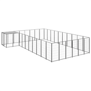 Gabbia per Cani Nera 19,36 mÂ² in Acciaio   cod mxl 52606