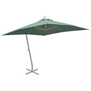 Ombrellone Pensile-Ombrello da giardino balcone 300x300 cm Verde Palo in Alluminio