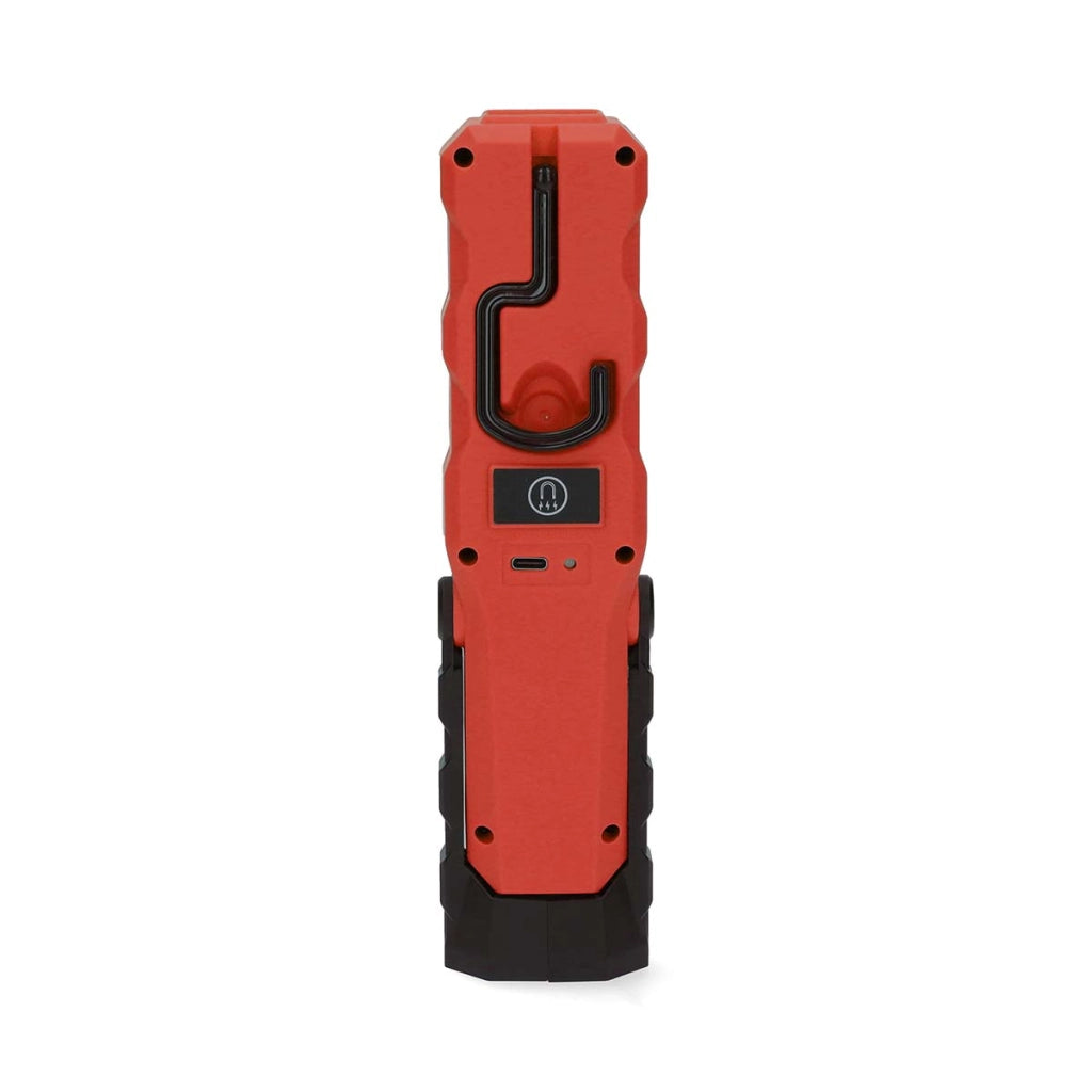Torcia da lavoro ricaricabile a LED da 4W 300lm con gancio e magnete Nero / Rosso Nedis