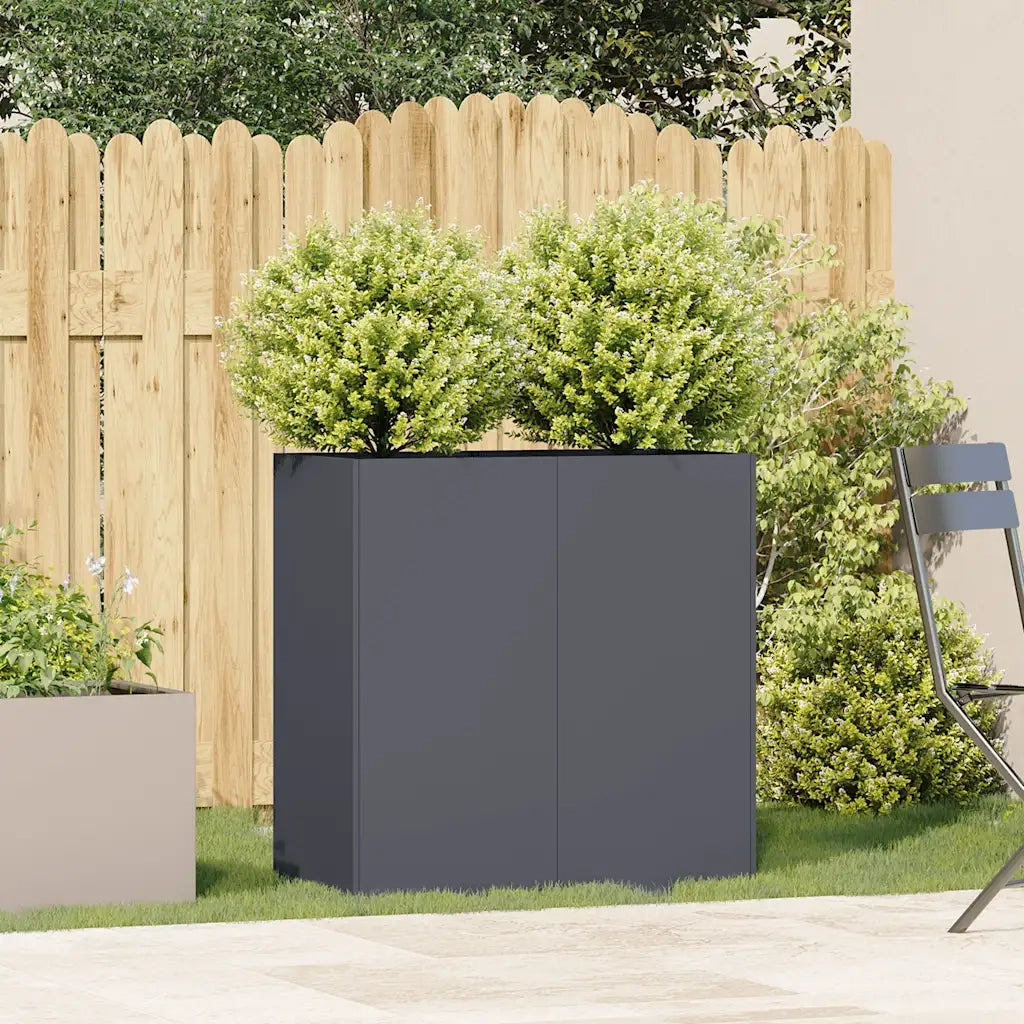 Fioriera Antracite 80x40x80 cm in Acciaio Laminato a Freddo 860712
