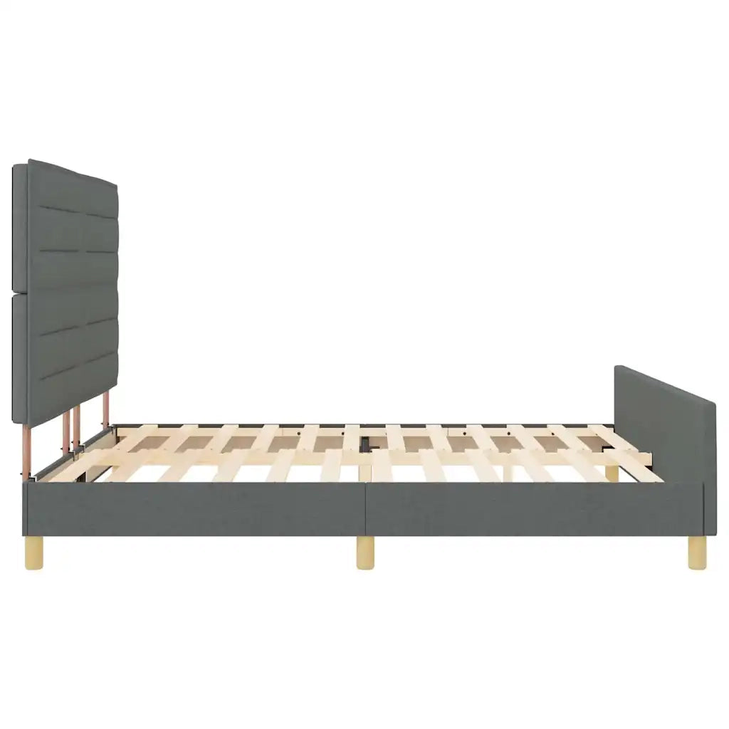 Struttura del letto Grigio scuro 180 x 200 cm Tessuto 3344670