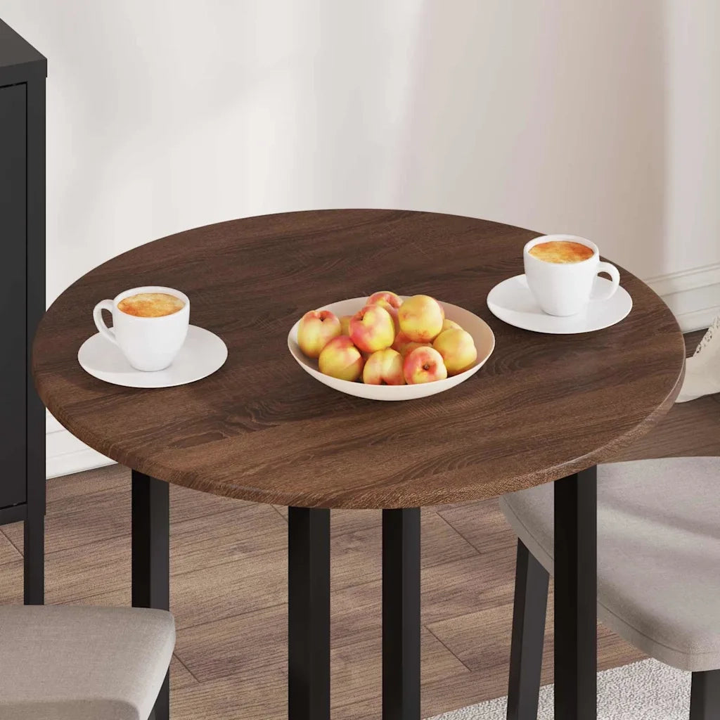 Piano del tavolo Rovere marrone Ø 70 x 1,5 cm Legno multistrato 880418