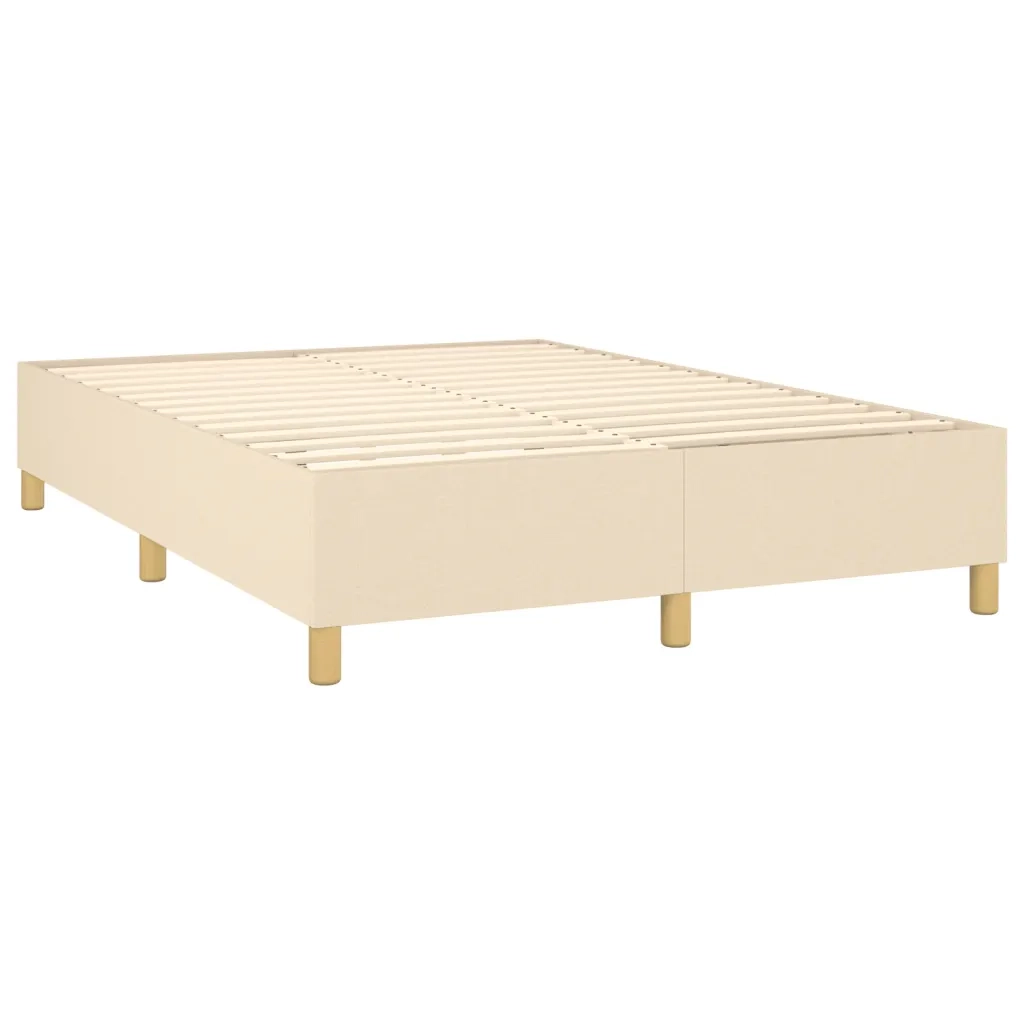 Giroletto a Molle con Materasso Crema 140x200 cm in Tessuto 3128370