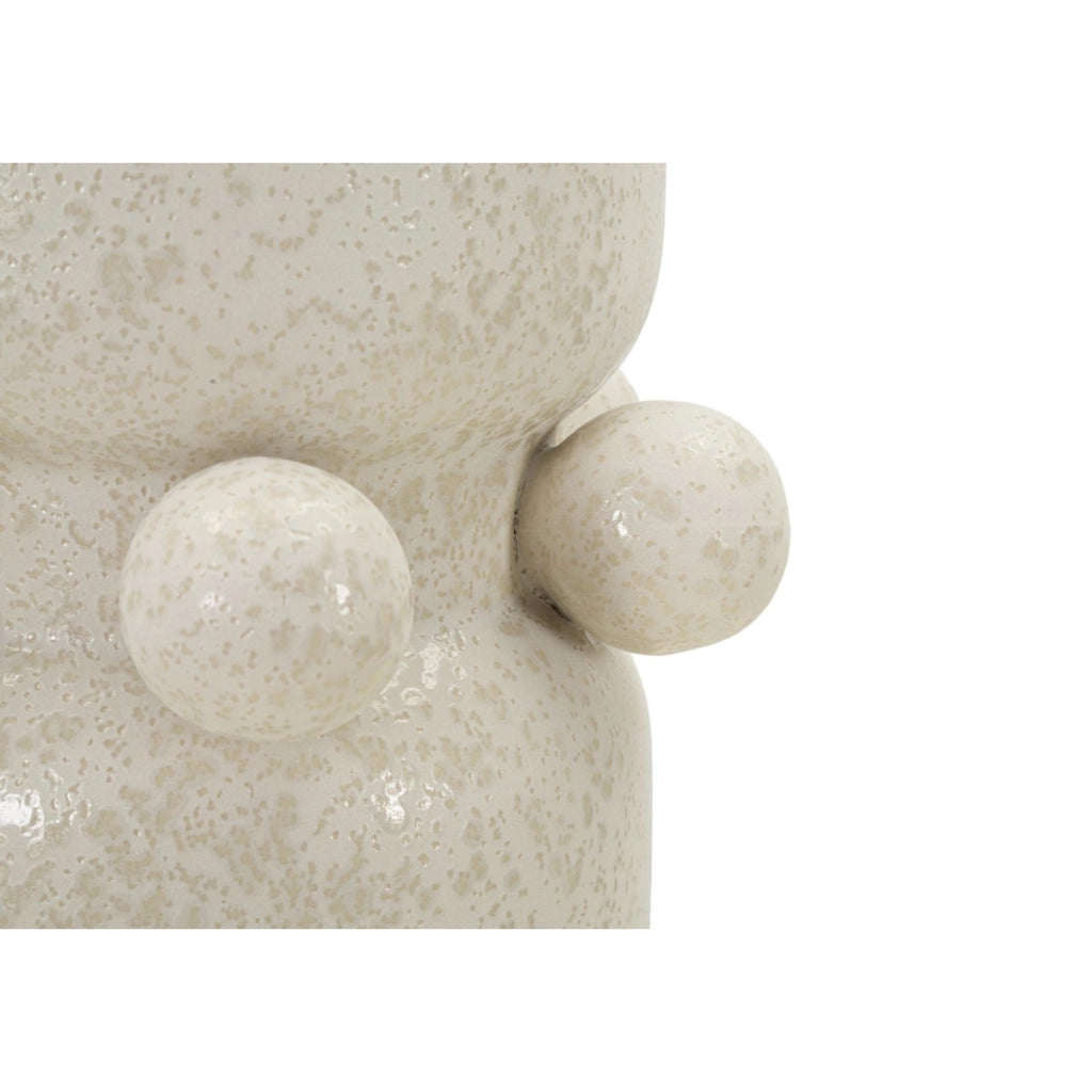 Vaso Decorativo VKH646, Beige, Ceramica, 16x16x28 cm