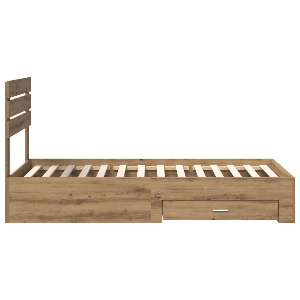 Struttura del letto con cassetto con testiera-Letto con Cassetti e Testiera Legno multistrato 337687